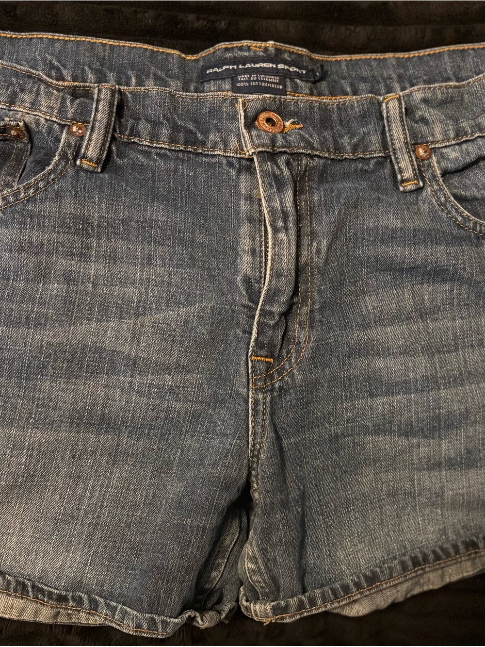Ralph Lauren Relaxed Fit Denim Shorts in Medium Blue size 12